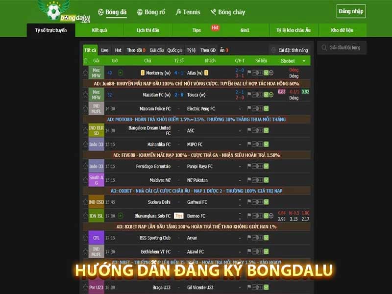 Hướng dẫn chi tiết cách đăng ký tài khoản Bongdalu